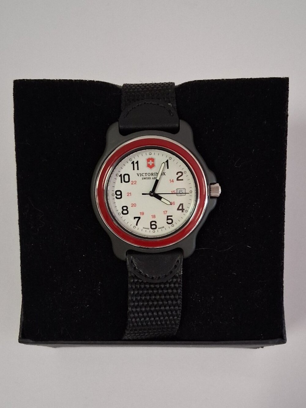 Victorinox Men's 249085 Original XL Swiss Quartz Watch With Black Nylon Band 43m